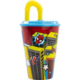 Vaso con Pajita Spider-Man CZ11366 430 ml