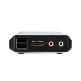 ATEN CS22H Switch KVM USB 4K HDMI de 2 Puertos con Selector de Puerto Remoto, 4096 x 2160 Pixeles, Negro