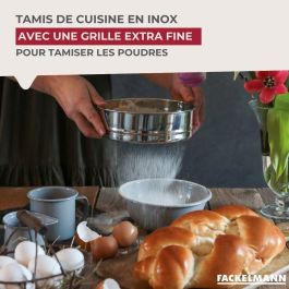 Fackelmann AAARV39584 - Juego de 2 Coladores de Cocina Extrafinos de Acero Inoxidable - Basic - 18 cm