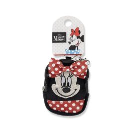 Disney Llavero Mini Mochila 3D Minnie Mouse con Cremallera y Llavero de Langosta para Llaves