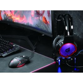 Conceptronic Auricular Gaming Athan01B 7.1 Sonido Envolvente, Altavoz 50mm, Luces LED, Compatible PC/PS4