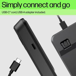 HP 400 Teclado con Cable Retroiluminado Blanco Cálido LED, Teclas Silenciosas, 12 Teclas Programables, Diseño Delgado