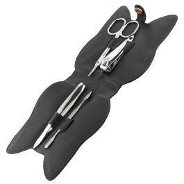 The Concept Factory Juego de Manicura Gato con Estuche Incluye Cortaúñas, Pinzas, Arregla-cutículas y Tijeras