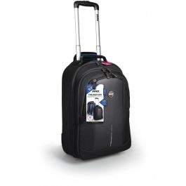 Port Designs Mochila Trolley Chicago Evo para Portátil 15.6" con Ruedas y Compartimento para Tablet, Poliéster Negro