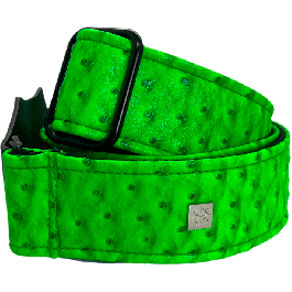 GETM Correa Guitarra Bajo Ostrich Neon Green Ajustable hasta 165 cm