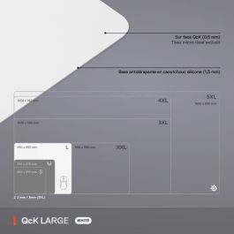 Steelseries Alfombrilla de Ratón para Juegos QcK L Blanco STE5707119066655