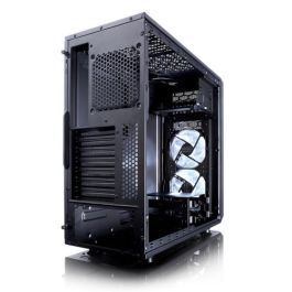 Fractal Design FD-CA-FOCUS-BK-W Caja PC Midi Tower Negra con Ventana Lateral y Ventiladores Frontales Iluminados en Blanco