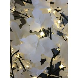 DKD Home Decor Arbol de Navidad White Forest Fantasia con 576 Luces LED Blanco Marrón Oscuro de Metal para Exterior 200 cm