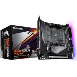 Gigabyte GA-B550I-AORUS PRO AX Placa Base AM4 B550 para AMD Ryzen 5000, DDR4 5300MHz, PCIe 4.0, Wi-Fi 6E, LAN 2.5GbE Gigabyte GA-B550I-AORUS PRO AX Placa Base AM4 B550 para AMD Ryzen 5000, DDR4 5300MHz, PCIe 4.0, Wi-Fi 6E, LAN 2.5GbE Precio: 182.49999966. SKU: S7172654
