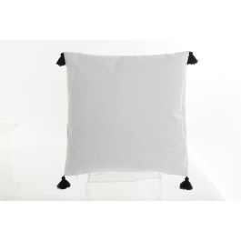 DKD Home Decor Cojin Boho Negro Dorado 45 x 45 x 10 cm (6 Unidades)