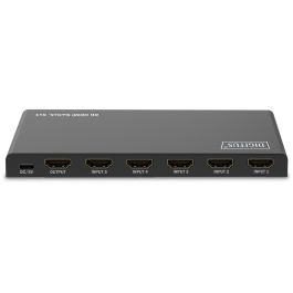DIGITUS Switch HDMI 5x1 8K/60Hz HDR HDCP 2.3 Conmutador USB-C Negro Metal para Vídeo Ultra HD