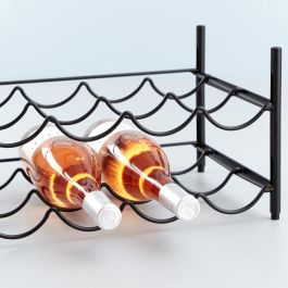 Day Botellero para 12 Botellas Alambre Negro Guardar y Presentar Vinos