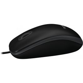 Logitech B100 Ratón Óptico USB Negro para Negocios, 800 DPI, Ergonómico Ambidextro, Conexión USB-A Plug & Play