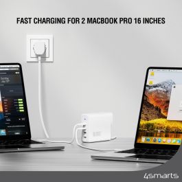 4smarts GaN Flex Pro 200W Cargador 4 USB-C Blanco