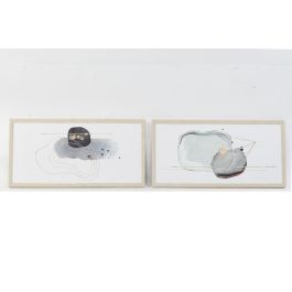 DKD Home Decor Cuadro Decoración Abstracto Glam Azul Celeste Blanco Ps Mdf Set de 4 Unidades 80x40x2.5 cm Precio: 37.74474. SKU: B19KPTCC5T