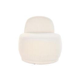 DKD Home Decor Sillón Moderno Poliéster Blanco Desmontable 66x66x66 cm Asiento 43 cm