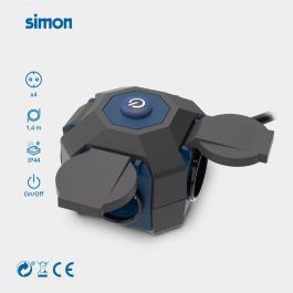 Prolongador expert 4 tomas con tapa ip44 h07rn-f 3 g 1,5 mm² 16 a 230v~ 1,4 m negro/azul Prolongador expert 4 tomas con tapa ip44 h07rn-f 3 g 1,5 mm² 16 a 230v~ 1,4 m negro/azul