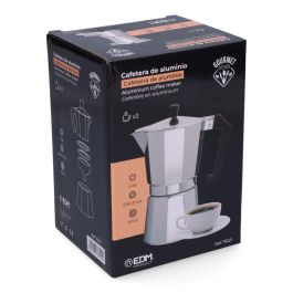 Gourmet Kitchen Cafetera de Aluminio para 3 Tazas, Compatible con Gas, Vitrocerámica y Placa Eléctrica