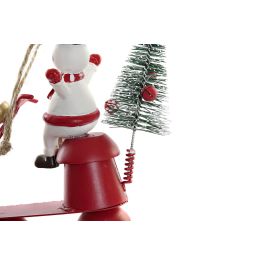 DKD Home Decor Decoración Colgante Navidad Tradicional Metal Surtido Muñeco Nieve Papá Noel Reno Moto 6 Unidades Rojo Blanco Verde 4x14x11cm