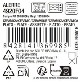 La Mediterranea Plato 16 cm "Alerre" MD, Diámetro 16 cm, Peso 320 g, Plato de Pared (24 Unidades)
