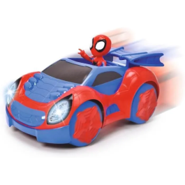 Smoby Coche Radio Control Spidey Web Crawler, Funciona Adelante y Marcha Atrás en Curva, Escala 1:24, 17 cm