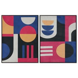 DKD Home Decor Cuadro Decorativo de Pared Urban Moderno Lienzo Velvet Azul Negro 63x83x3 cm Set de 2 Unidades Precio: 73.50000042. SKU: B12FHZRAE7