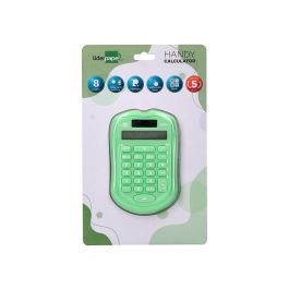 Calculadora Liderpapel Bolsillo Xf42 8 Digitos Solar Y Pilas Color Verde 94x59,5x10,5 mm