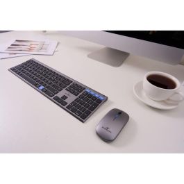 Bluestork BLU3760162054774 Teclado Inalámbrico AZERTY Metálico Silencioso Teclas Tipo Tijera