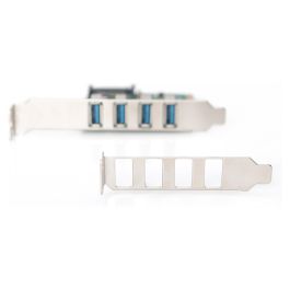 Digitus Tarjeta 4 Puertos USB 3.0 PCI Express Interna con Conexión Cableada y Velocidad de 5000 Mbit/s