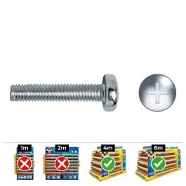 Celo Tornillo métrica alomado Philips Ø5x10mm zincado Din 7985 - Caja 500 unid. Precio: 25.4999998. SKU: S7909153