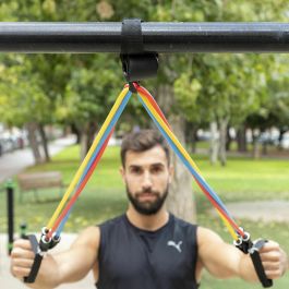 Pack Tabla de Flexiones Push-Up y Set de Bandas de Resistencia con Accesorios y Guía de Ejercicios InnovaGoods