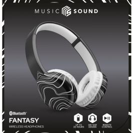 Cellularline Music Sound Fantasy Wave Auriculares Inalámbricos Diadema Bluetooth 5.3 con Micrófono Integrado para Música y Llamadas Negro