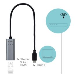 Cable USB C i-Tec C31METALGLAN Gris