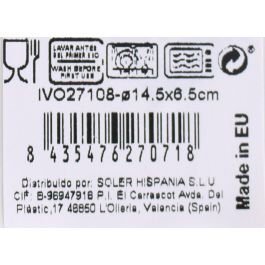 La Mediterranea Bol Ø14.5 cm "Ivory" Nordic Brillo (12 Unidades)