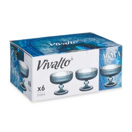 Copa Helado Azul Oscuro Rayas 310 ml Vivalto - Cristal, 12x10x12 cm (24 Unidades) Copa Helado Azul Oscuro Rayas 310 ml Vivalto - Cristal, 12x10x12 cm (24 Unidades)