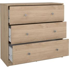 Cómoda OREGON 3 cajones - Decoración roble - L 72 x P 30 x H 68 cm - TVILUM Cómoda OREGON 3 cajones - Decoración roble - L 72 x P 30 x H 68 cm - TVILUM