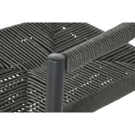 Silla de Jardín Home ESPRIT Negro Gris oscuro Aluminio Ratán 56 x 60 x 78 cm Silla de Jardín Home ESPRIT Negro Gris oscuro Aluminio Ratán 56 x 60 x 78 cm