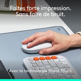 Logitech Pop Mouse Inalámbrico Bluetooth, 1000-4000 DPI, Personalizable, Blanco
