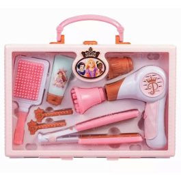 JAKKS PACIFIC Princesas Disney - Maletín de Peluquería Infantil con Secador de Pelo y Accesorios para Niñas +3 Años