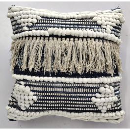 Cojin Boho DKD Home Decor Negro Blanco 10 x 45 x 45 cm