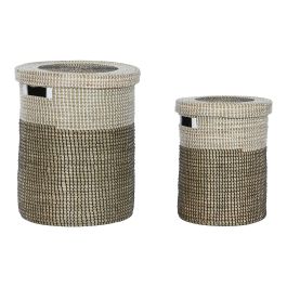 Cesta Urban DKD Home Decor Natural Blanco 44 x 51 x 44 cm Set de 2 Precio: 123.1659000847. SKU: B1EEM4BYEA