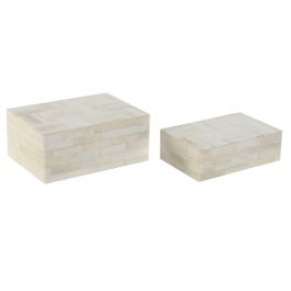 Joyero Colonial DKD Home Decor Crudo 13 x 7.7 x 18 cm Set de 2 Precio: 58.6850005445. SKU: B16KJ2B6X5