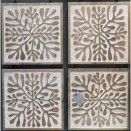 DKD Home Decor Joyero Indio Floral de Madera de Mango Blanco Natural 13 x 7 x 18 cm, Set de 2 Piezas DKD Home Decor Joyero Indio Floral de Madera de Mango Blanco Natural 13 x 7 x 18 cm, Set de 2 Piezas