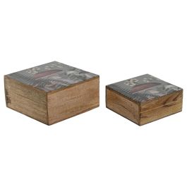 Joyero Alpino DKD Home Decor Azul Natural 18 x 9 x 18 cm Set de 2 Precio: 20.50000029. SKU: B1GY8CGZ8H