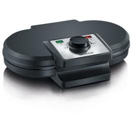 Severin WA2106 Gofrera Eléctrica 1200W, para 10 obleas, Termostato Ajustable, Placas Antiadherentes, Almacenamiento Vertical, Negro Precio: 51.49999943. SKU: S7113469