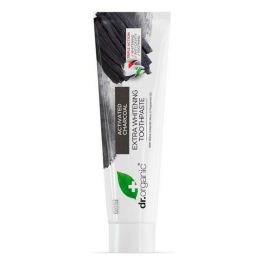 Dr. Organic Pasta de Dientes Blanqueadora con Carbón Activado y Flúor para Limpieza Profunda, Elimina Manchas y Pigmentos 100 ml