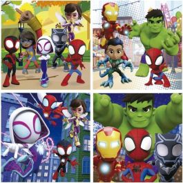 Puzzles progresivos 6-9-12-16 piezas spidey y sus increíbles amigos en maletin