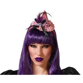 Diadema Bruja Rosa con Estrellas, Lazo de Raso y Pluma para Mujer Adulto - Ideal para Fiestas y Disfraces Precio: 0.95000004. SKU: B13KK88HQ9
