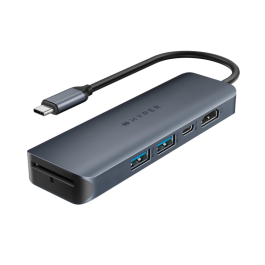 HYPER HD4003GL USB 3.2 Gen 1 (3.1 Gen 1) Type-C Hub, 10000 Mbit/s, Azul, Gris Precio: 73.50000042. SKU: B1BWKN498D