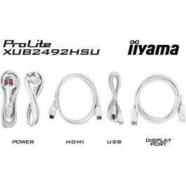 iiyama XUB2492HSU-W6 Monitor 23.8" Full HD IPS 100Hz 0.4ms HDMI DP Pivot Altavoces Blanco
